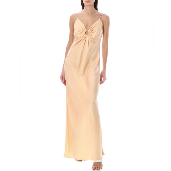 Stella McCartney
Ring Detail Double Satin Maxi Dress size 42 / US 6 CUSTARD ROSE - Picture 3 of 6